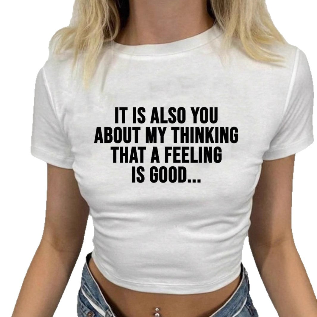Damen Kurzarm-Shirt mit motivierendem Text Drune