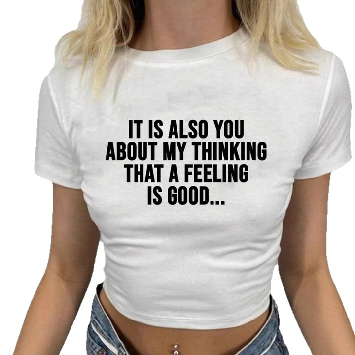 Damen Kurzarm-Shirt mit motivierendem Text Drune