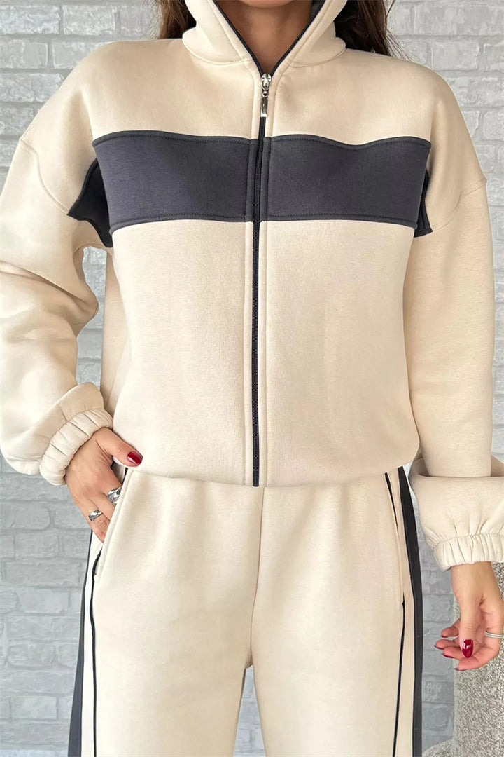 Damen sportliches Fleece-Set mit hohem Kragen und feuchtigkeitsregulierenden Eigenschaften Drune