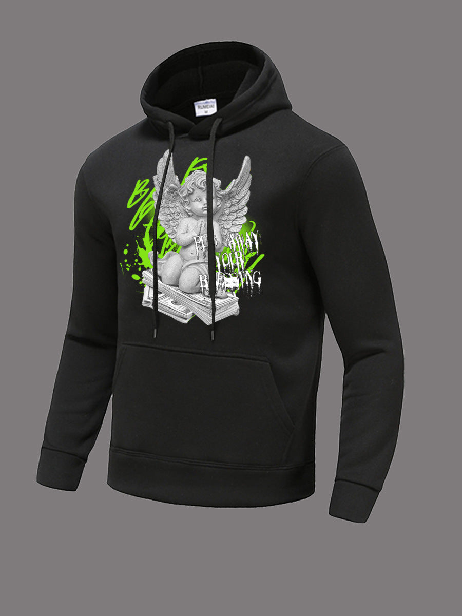 Damen Hoodie mit künstlerischem Engel-Design Drune