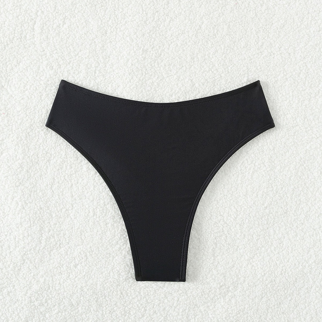 Damen Hochgeschnittene Bikinihose mit nahtloser Verarbeitung und komfortablem Sitz Drune