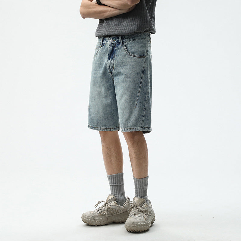 Herren Denim-Shorts im lässigen Relaxed Fit mit seitlichen Taschen Drune