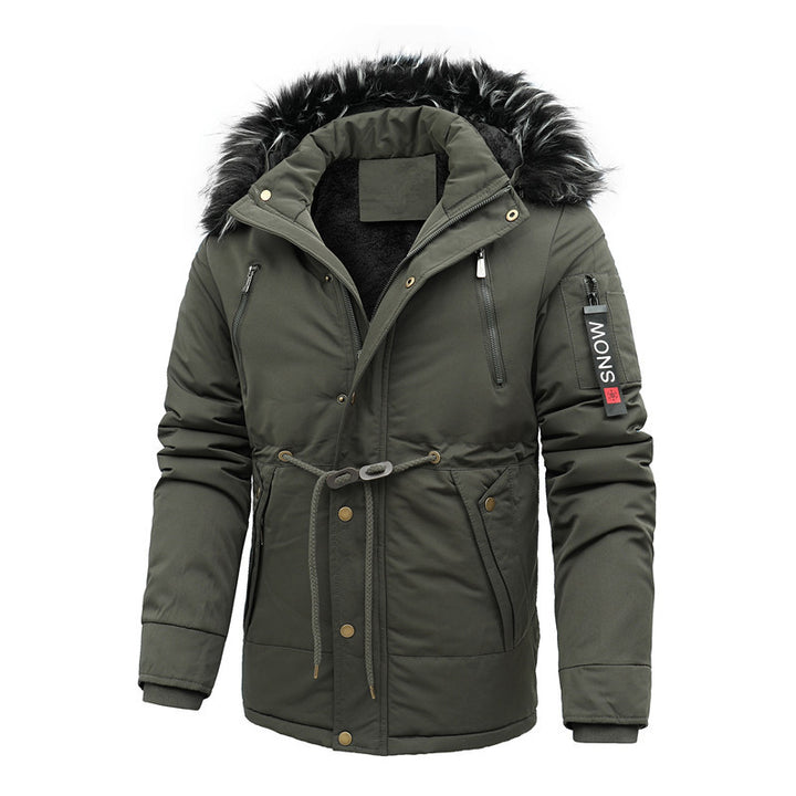 Herren isolierte Funktionsjacke mit abnehmbarer Kapuze Drune