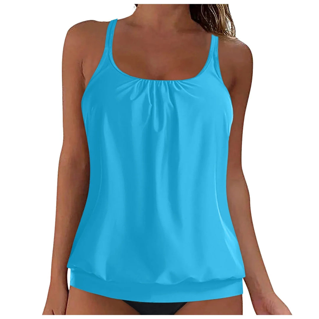 Damen lässiges Top mit gerafftem Saum Drune