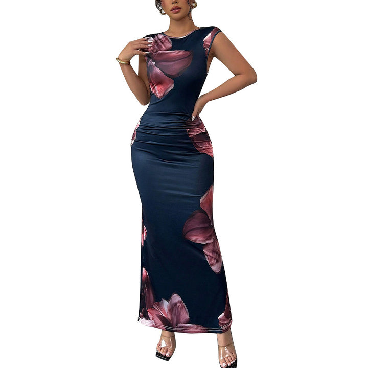 Damen Maxikleid mit floralem Design und figurformendem Schnitt Drune