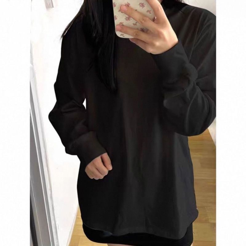 Damen Bequemer und lässiger Langarmshirt Drune