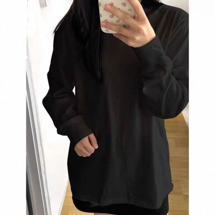 Damen Bequemer und lässiger Langarmshirt Drune