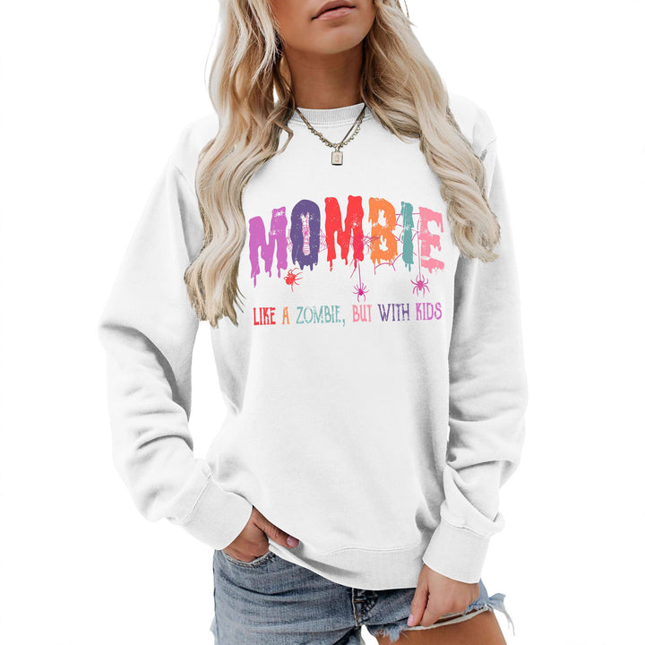Damen Sweatshirt mit kreativem Zombie-Motiv Drune
