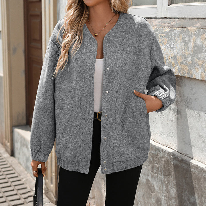 Damen Oversized Wool Mix Jacke Drune