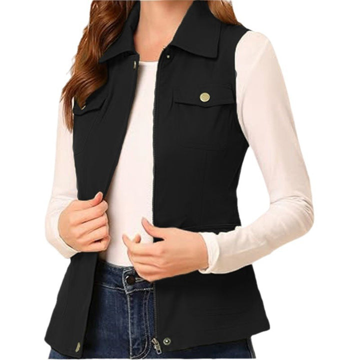 Damen stylische Weste mit praktischen Taschen Drune