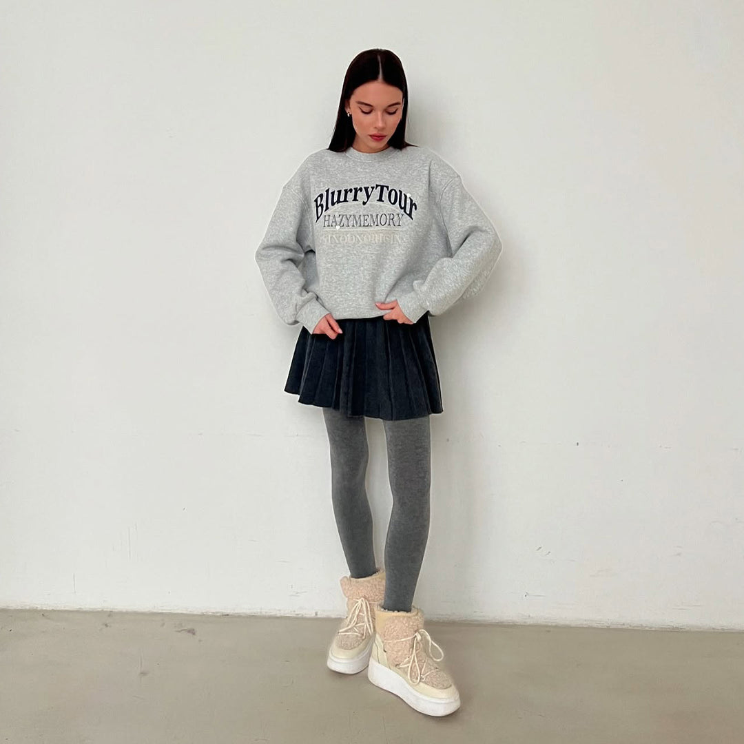Damen Sweatshirt mit stilvollem Logo und lässigem Schnitt Drune