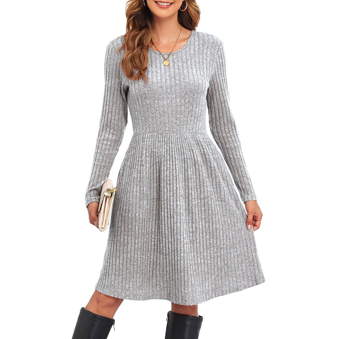 Damen Strickkleid mit lässigem Schnitt und feinem Streifenmuster Drune