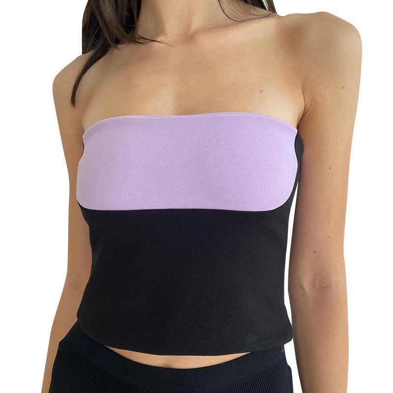 Damen Bandeau-Top mit kontrastierenden Farbkombinationen und hochwertiger Materialverarbeitung Drune