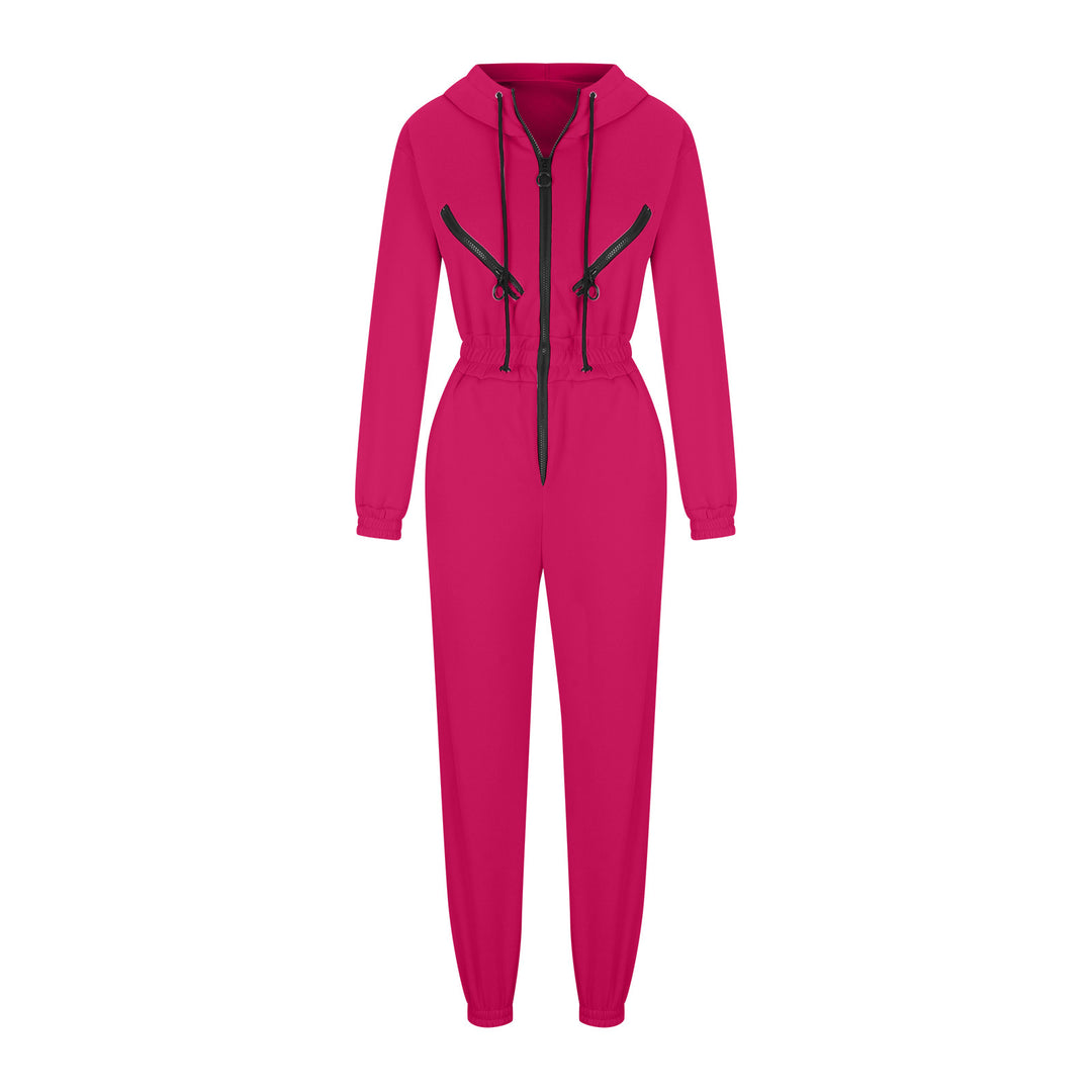 Damen nan kurzes Halbzip-Loungewear-Set mit elastischem Taillenbund und oversized Schnitt Drune