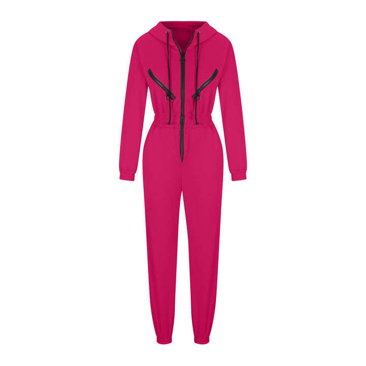 Damen nan kurzes Halbzip-Loungewear-Set mit elastischem Taillenbund und oversized Schnitt Drune