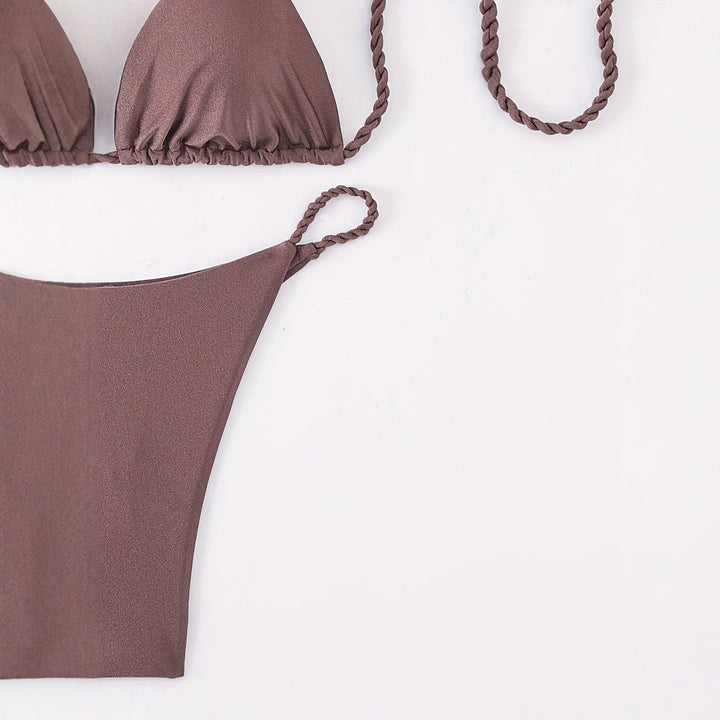 Damen Triangel-Bikini mit geflochtenen Trägern Drune