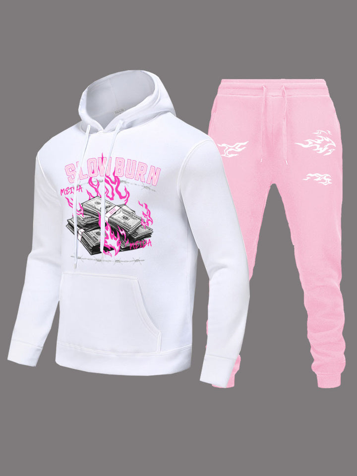 Damen Hoodie und Jogginghose Set mit fesselndem Grafikdesign Drune