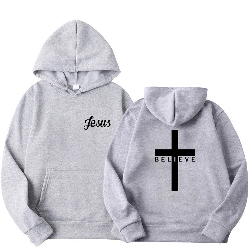 Damen Kapuzenpullover mit motivierendem Glaubensdesign und bequemer Passform Drune