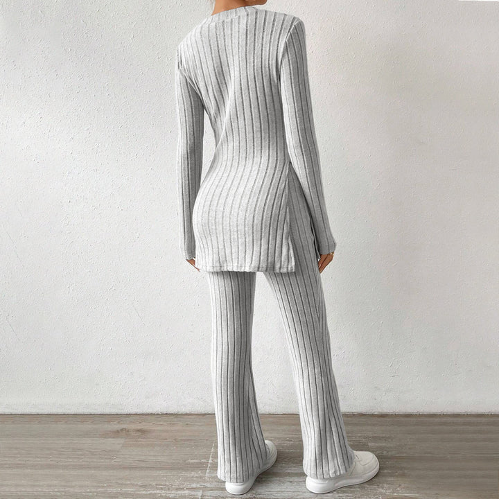 Damen Strickanzug mit eleganten langen Ärmeln und modischem Schnitt Drune