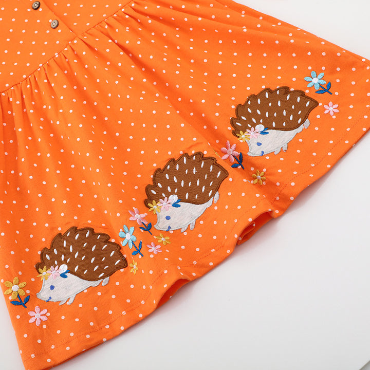 Kleines Mädchen Langarmkleid Drune