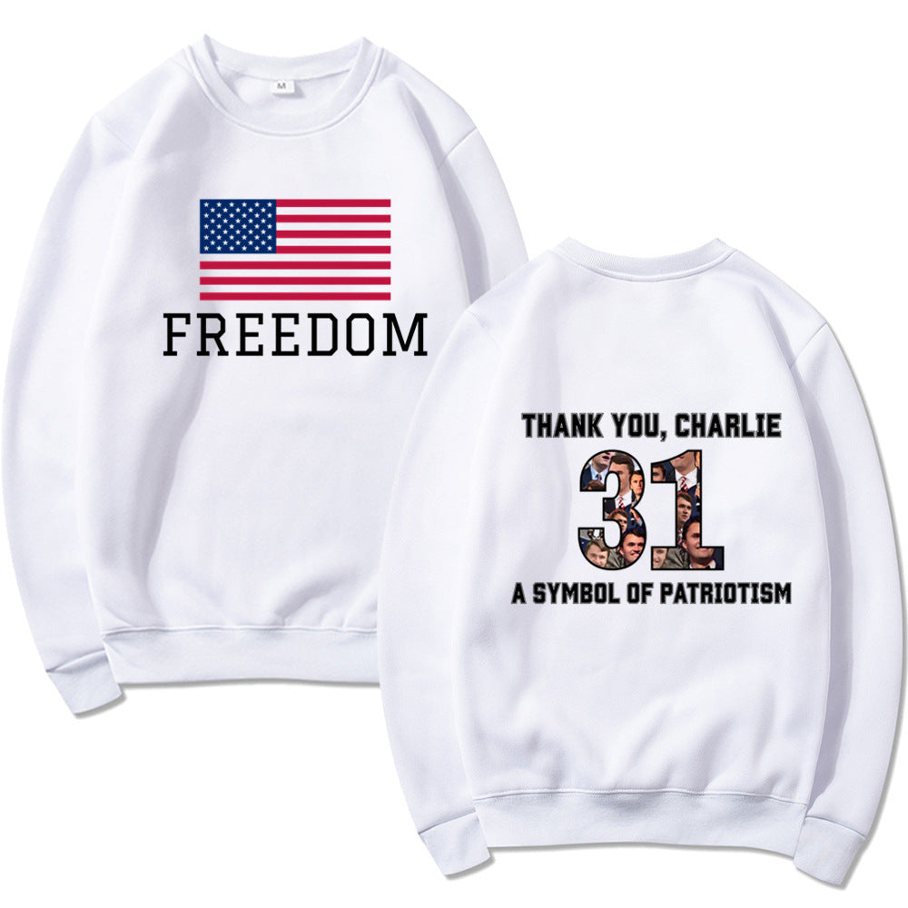 Damen Sweatshirt mit patriotischem Aufdruck und softem Material Drune