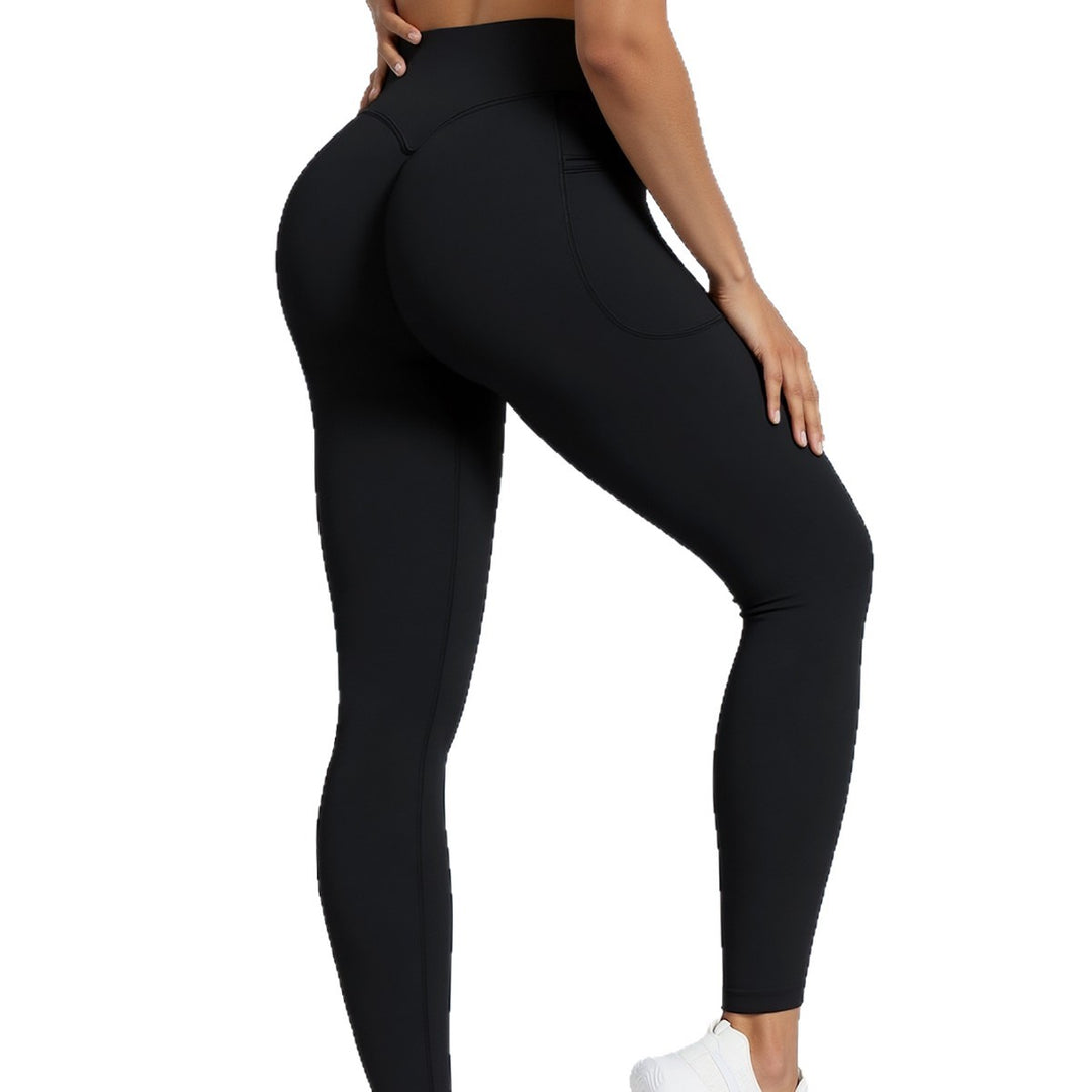 Damen Sportliche Leggings mit elastischem Rippmaterial und ausgestellten Säumen Drune