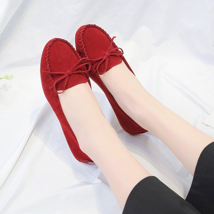 Damen Mokassins mit eleganter Ziernaht und weichem Veloursleder Drune