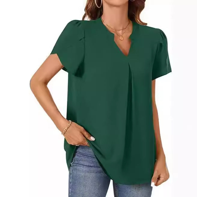Damen Bluse mit eleganten Rüscheärmeln Drune