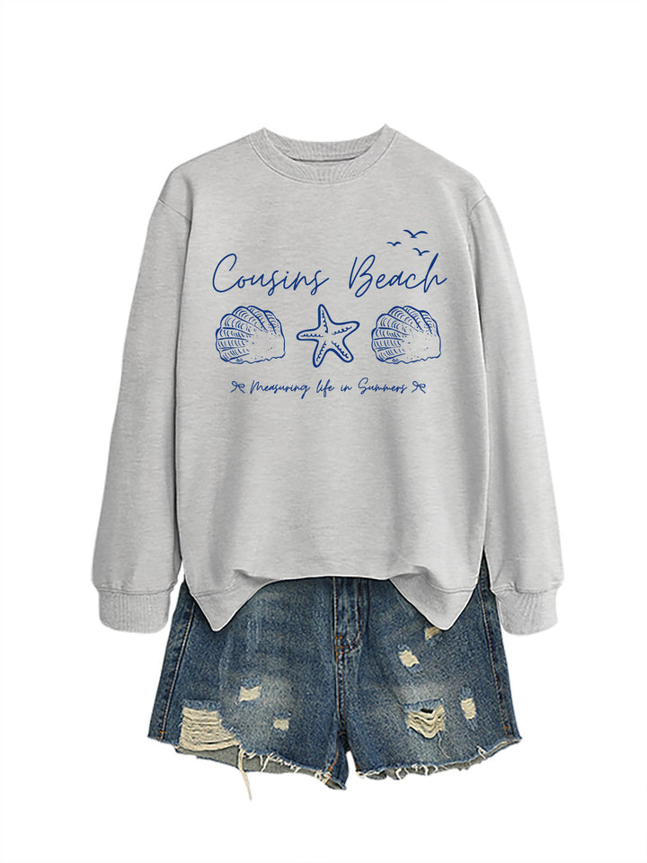 Damen Sweatshirt mit maritimem Motiv und bequemen Schnitt Drune