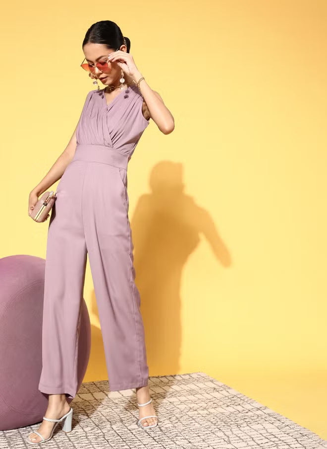 Damen Jumpsuit mit elegantem V-Ausschnitt von Drune
