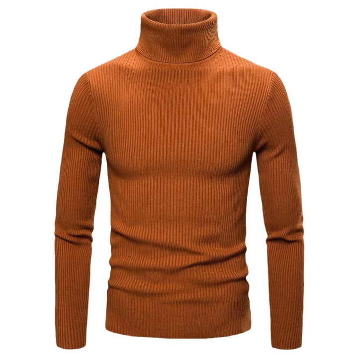 Herren modischer Rollkragenpullover mit feiner Rippstruktur Drune