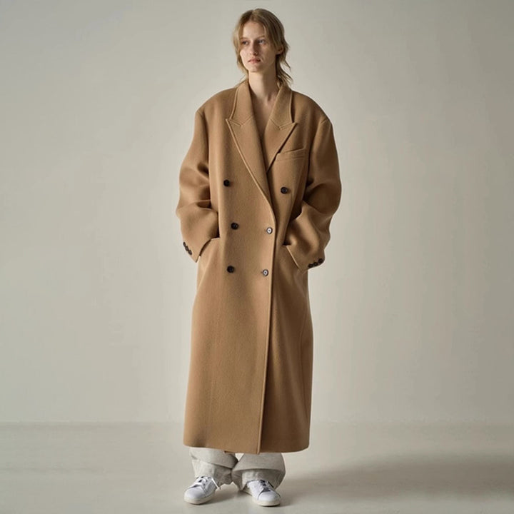 Damen Eleganter und übergroßer Wollmantel Drune