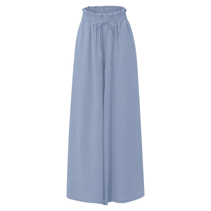 Damen Weite High-Waist-Hose mit elastischem Bund und praktischen Taschen Drune