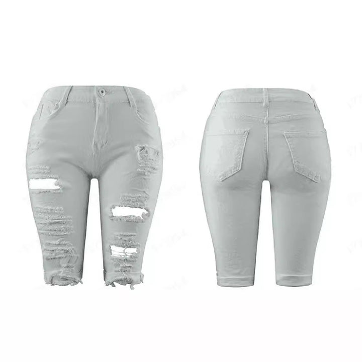 Damen Destroyed Denim-Hose mit lässigem Schnitt und modischen Rissdetails Drune