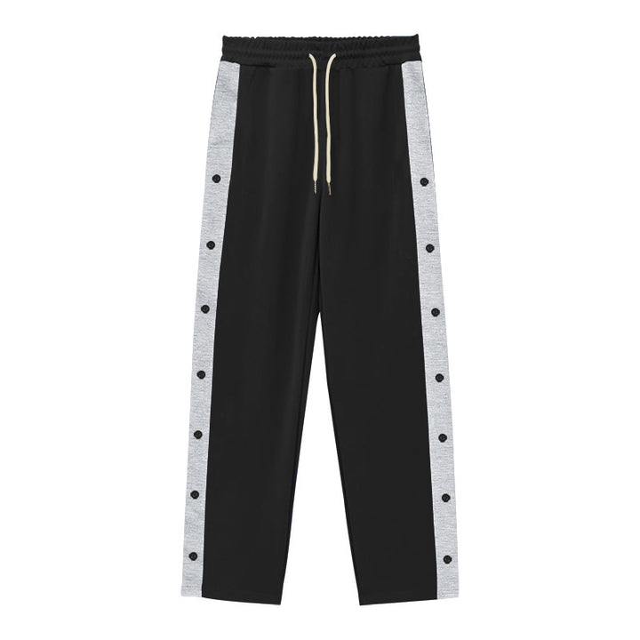 Damen Sportliche Freizeitpants mit Druckknöpfen an den Seiten Drune