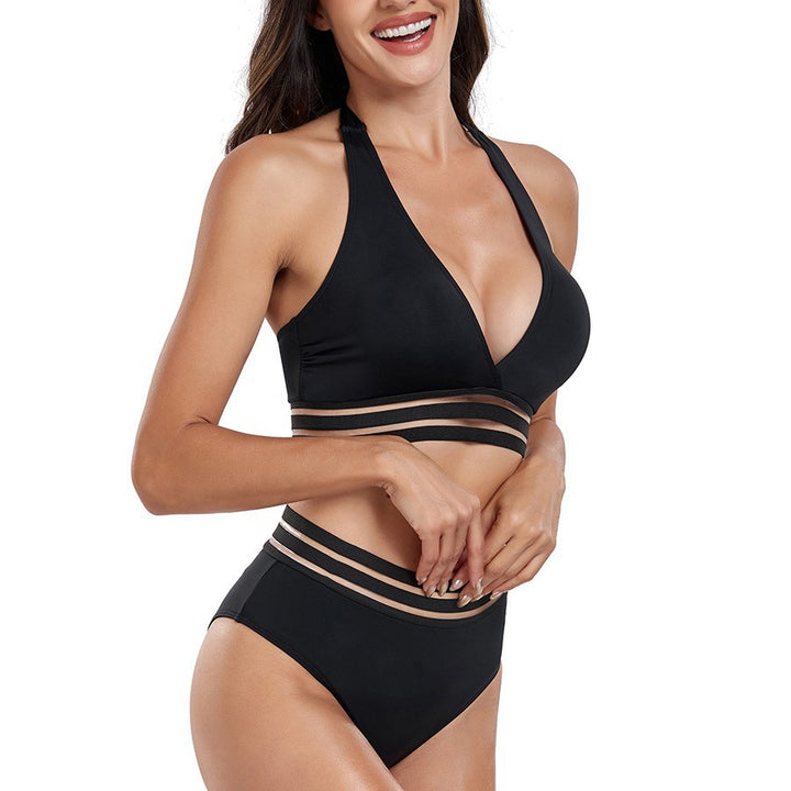Damen Hochtailliertes Bikini-Set mit innovativem Cut-Out-Design Drune