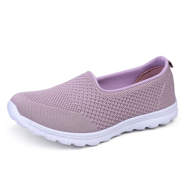 Damen nan leichter gestrickter Schlupfsneaker mit Glitzerfäden, elastischem Einstieg und flexibler Leichtsohle Drune
