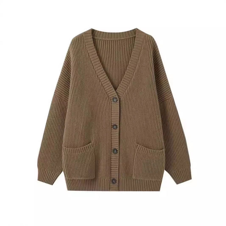 Damen Grobstrick-Cardigan mit Taschen und weichem Schnitt Drune