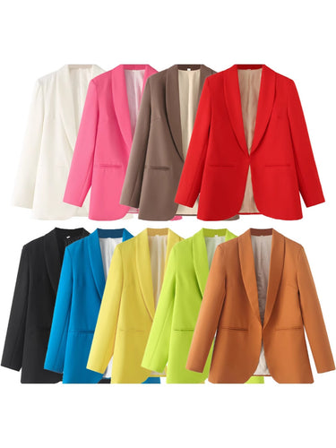 Damen eleganter Blazer mit modernem Schnitt und praktischen Taschen Drune