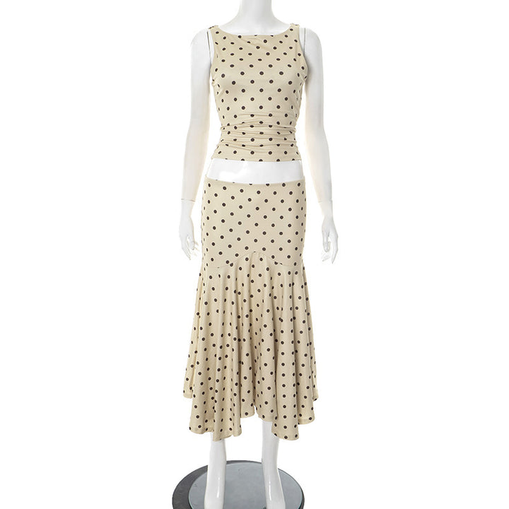 Damen Maxikleid mit lässiger Raffung und elegantem Volantübergang Drune