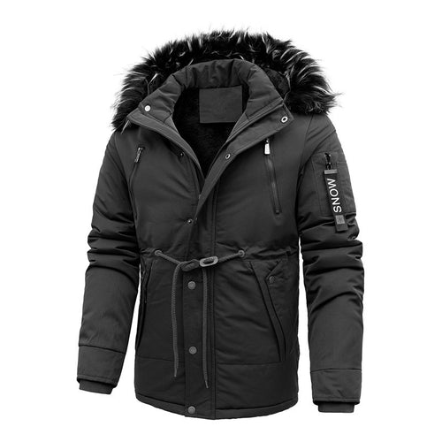 Herren isolierte Funktionsjacke mit abnehmbarer Kapuze Drune