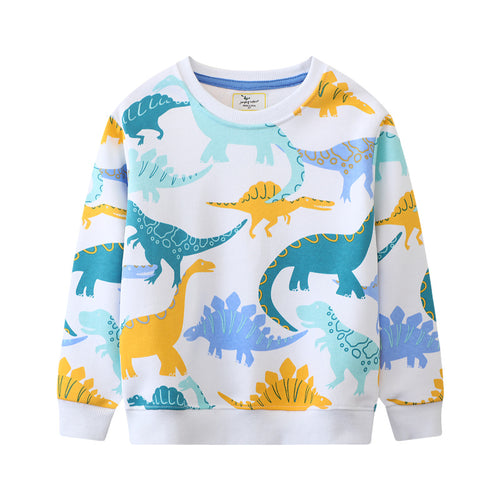 Jungen Sweatshirt mit buntem Dinosaurier-Design Drune