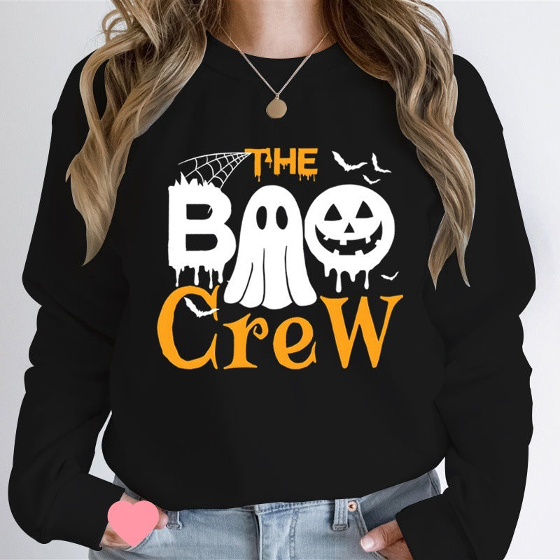 Damen Sweatshirt mit Halloween-Thema und kreativem Grafikdruck Drune