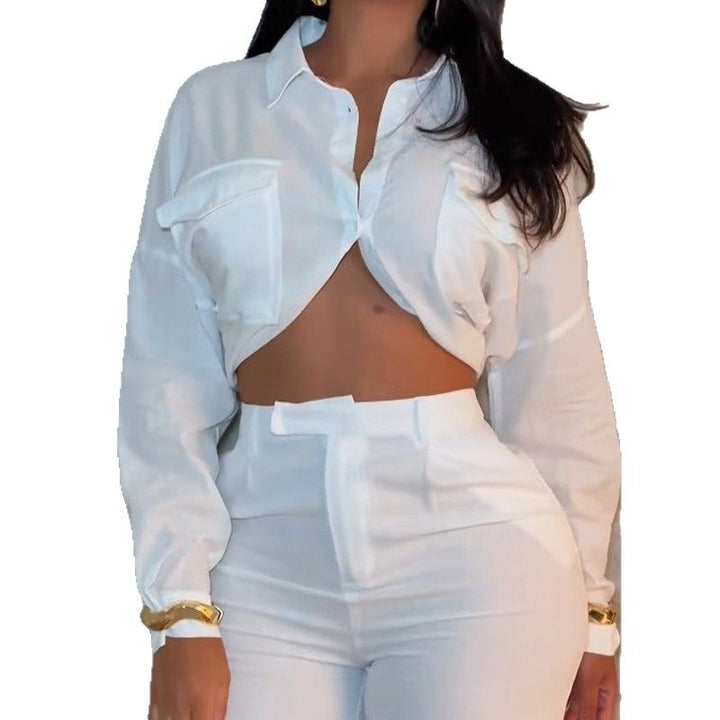 Damen Stylisches und figurbetontes Set mit Kurzbluse und Shorts Drune