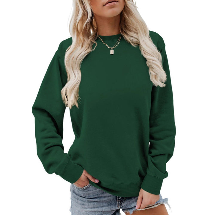 Damen nan lässiges Oversize Sweatshirt mit Rundhalsausschnitt und weichem Baumwollfleece Drune