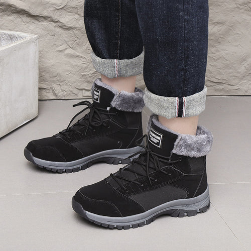 Damen gefütterte Winterstiefel mit rutschfester Sohle und isolierendem Kragen Drune
