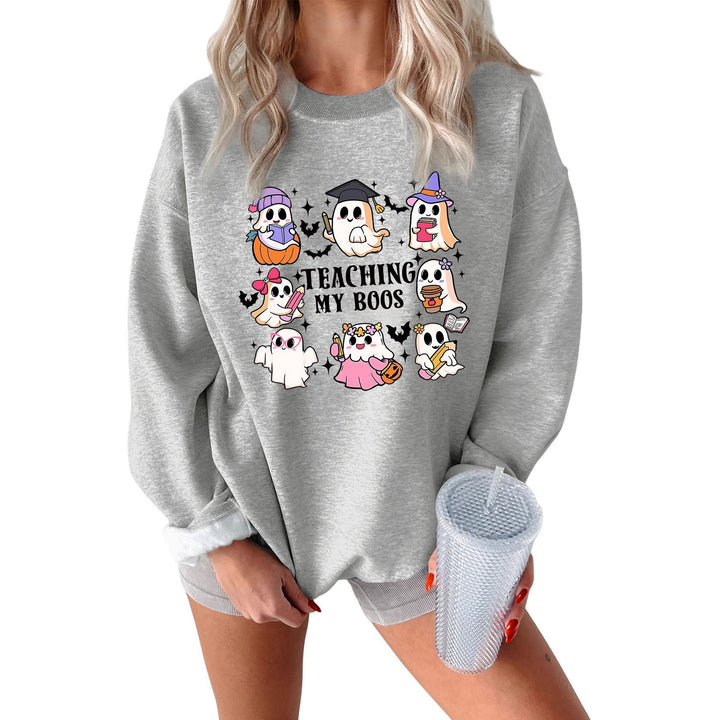 Damen Sweatshirt mit verspieltem Halloween-Motiv und lässigem Schnitt Drune