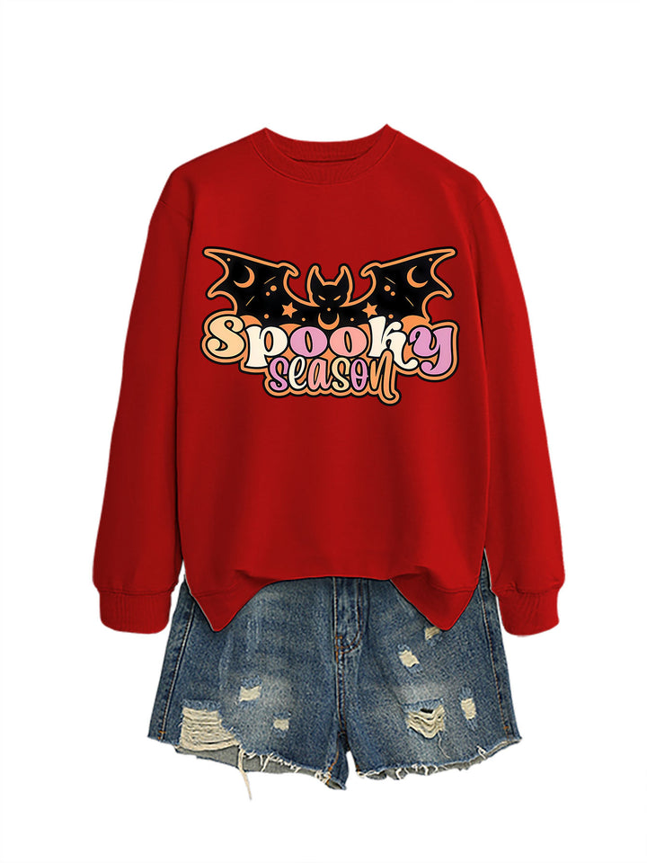 Damen Sweatshirt mit kreativem Halloween-Motiv Drune