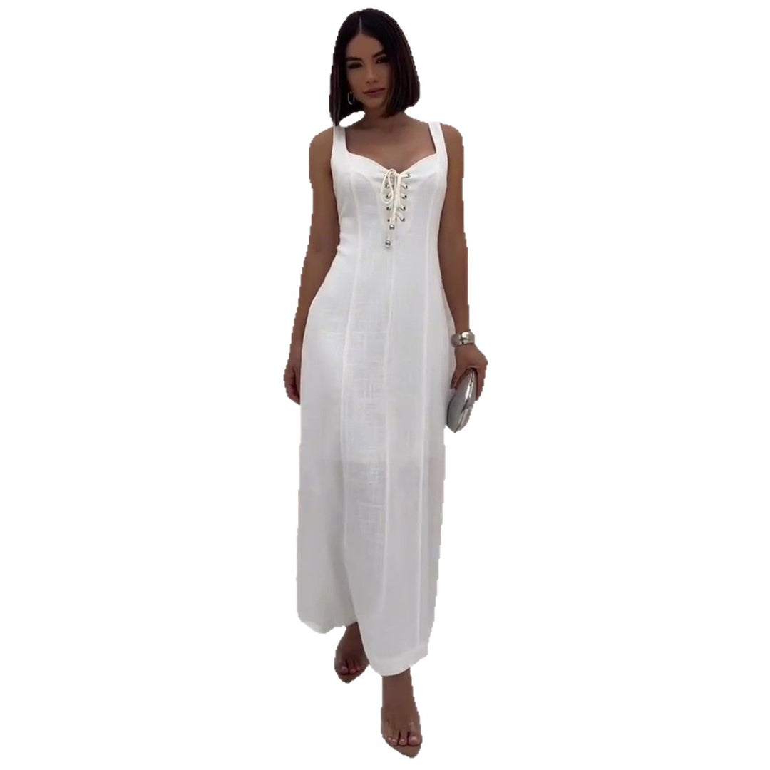 Damen Abendkleid mit modischen Schnürdetails und elegantem Schnitt Drune