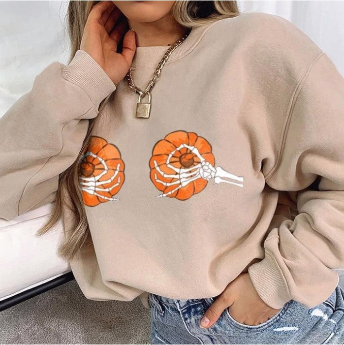 Damen Sweatshirt mit künstlerischem Print Drune